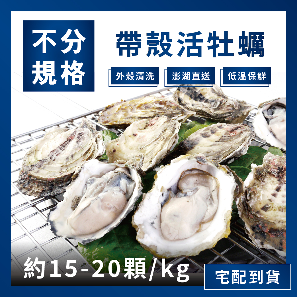 宅配到貨丨天和澎湖帶殼活牡蠣-15公斤(免運費/無法全家店取/澎湖獨立出貨勿併單/離島不送/冰鮮食材不開放貨到付款/不列入2026週年慶滿額活動/無法使用折扣碼折抵)